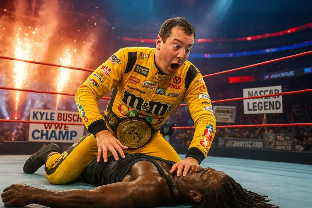 Wrestling fans recall Kyle Busch's brief WWE title reign