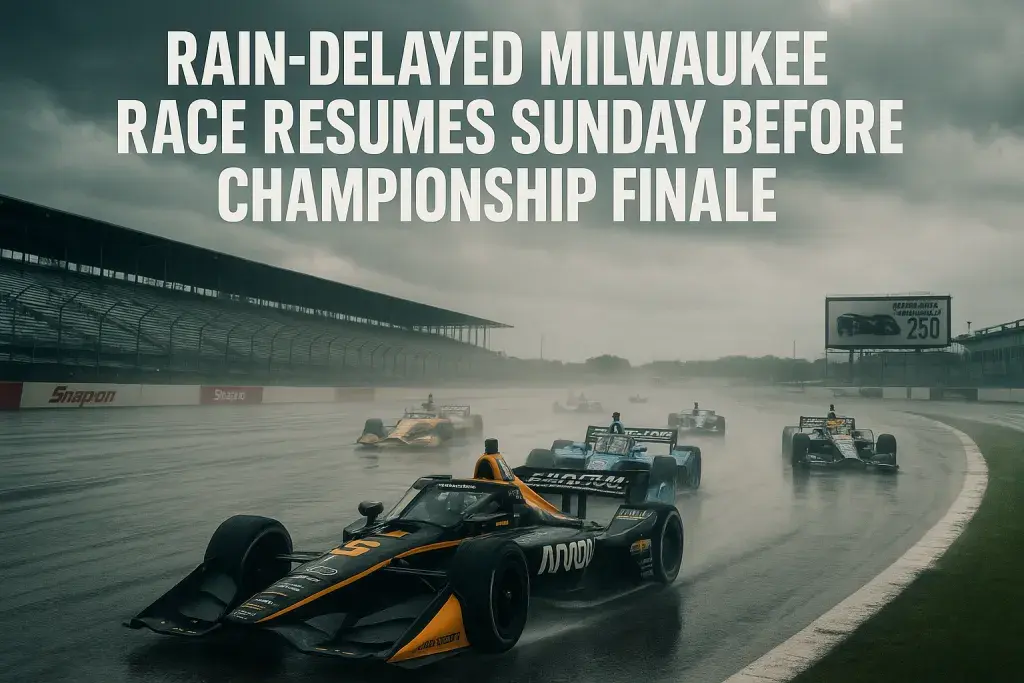 Rain-Delayed Milwaukee Race Resumes Sunday Before Championship Finale