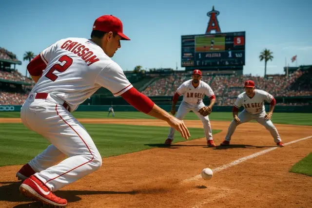 Grissom's bounce-pass relay seals double play in Angels' rout of Cardinals
