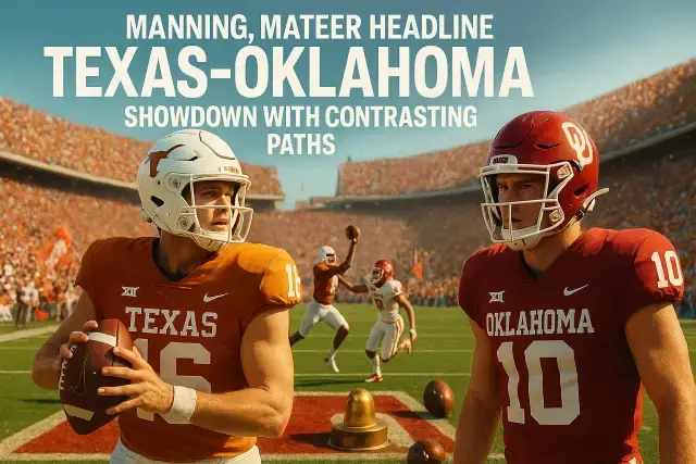Manning, Mateer Headline Texas-Oklahoma Showdown With Contrasting Paths